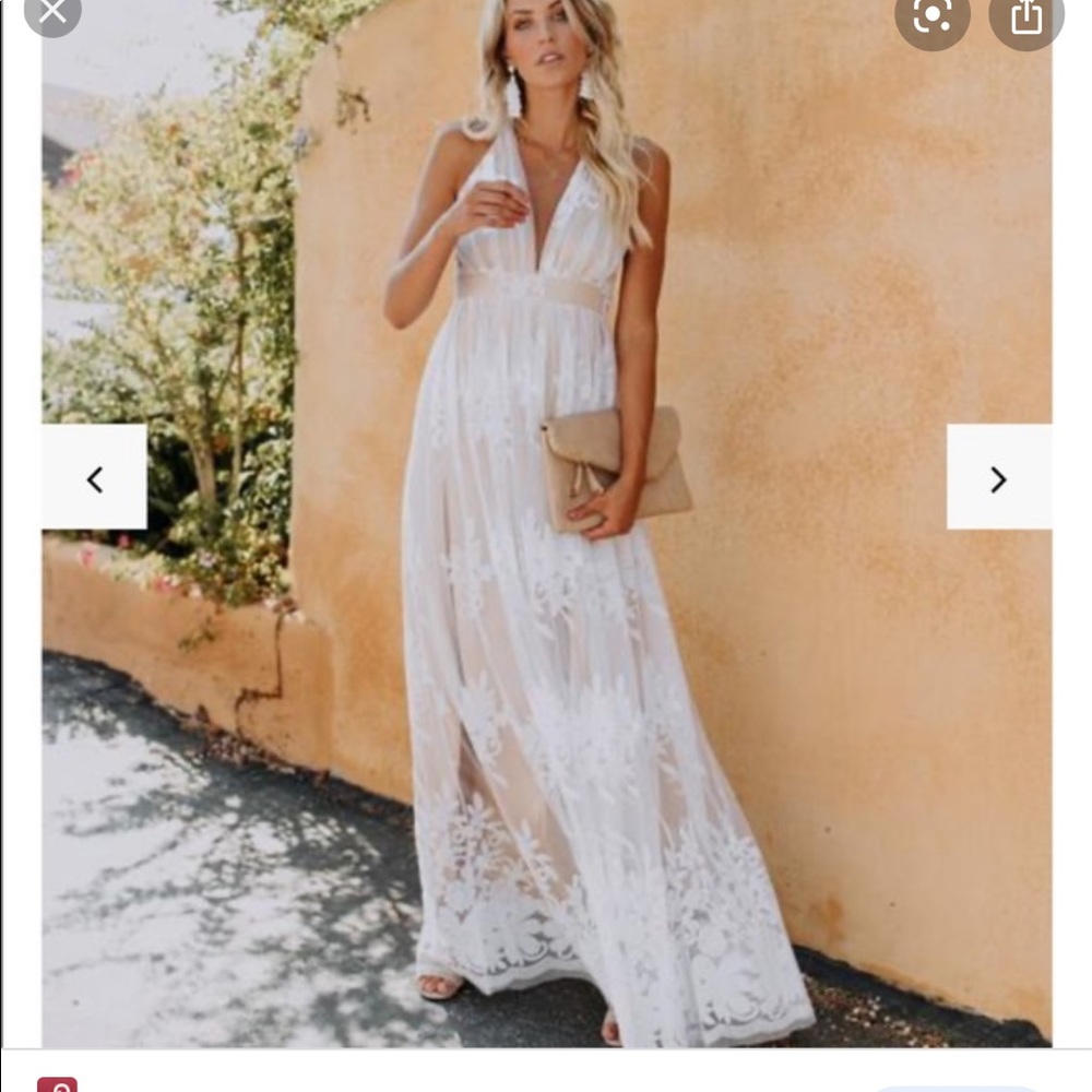 Vici Antonia white lace dress